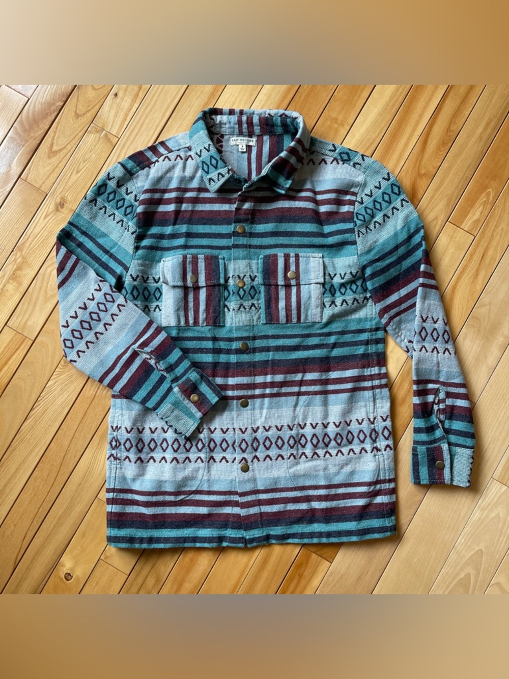Earthbound Trading Co Woven Shirt Jacket – Size S